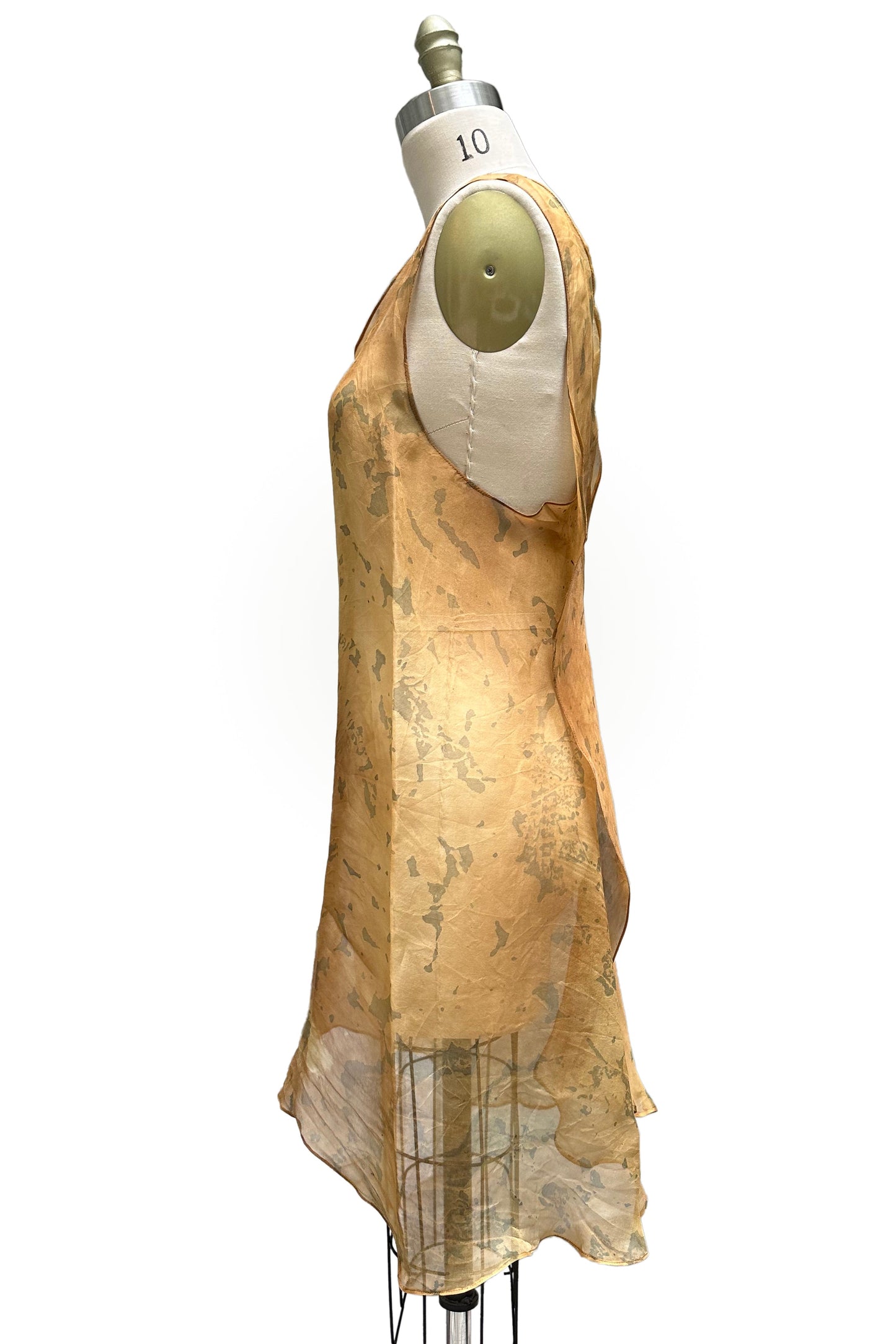 Apron Dress in Silk Organza | Tea Stained