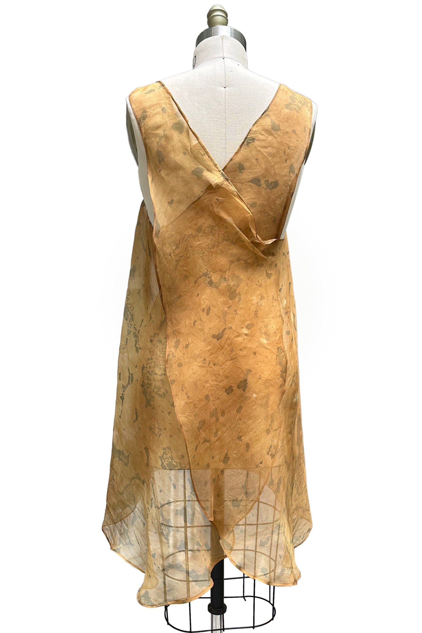 Apron Dress in Silk Organza | Tea Stained