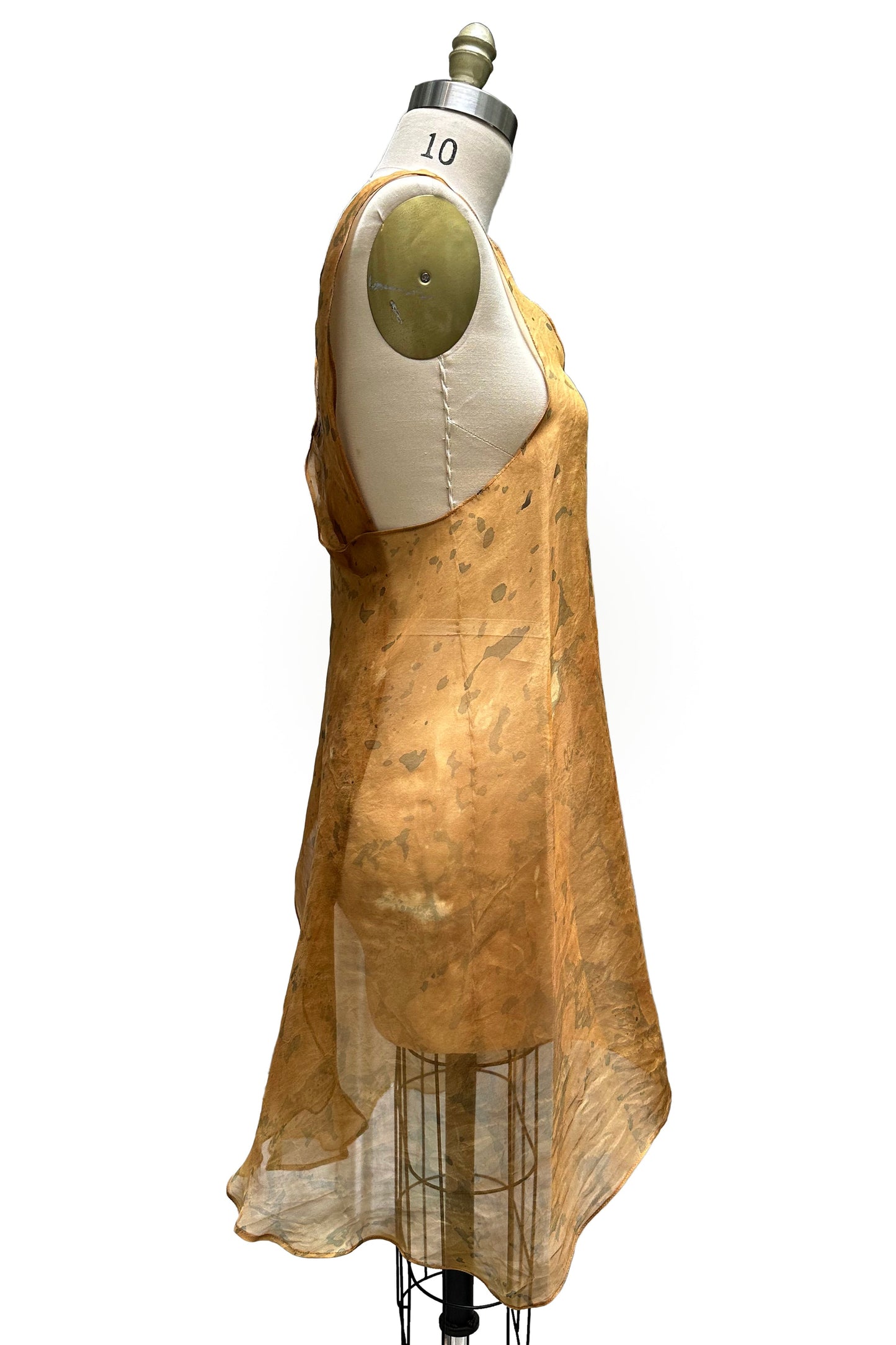 Apron Dress in Silk Organza | Tea Stained