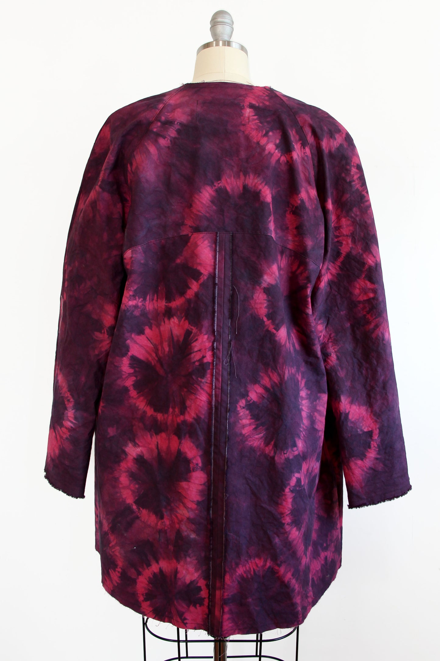 Juno Coat in Pink Tie Dye - Medium