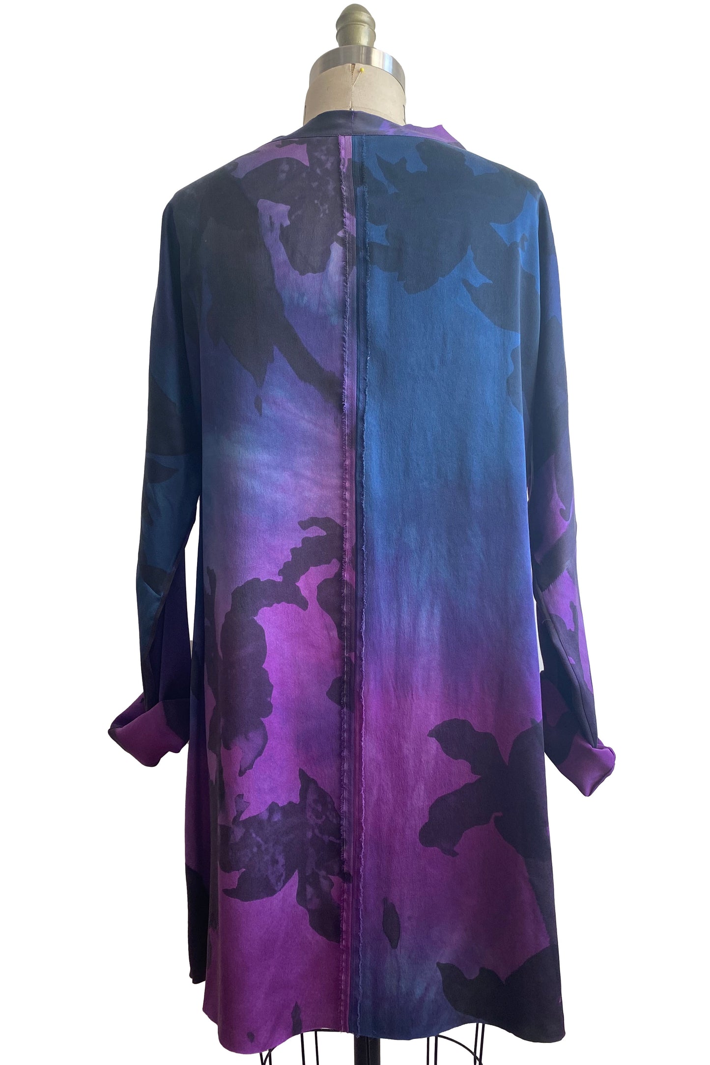 Portia Tunic w/ Azalea Spray Dye - Purple, Black & Blue - Medium