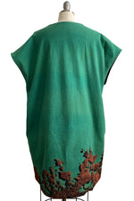 Load image into Gallery viewer, Petra Tunic in Seersucker Cotton w/ Bramble Print - Green &amp; Copper - Medium

