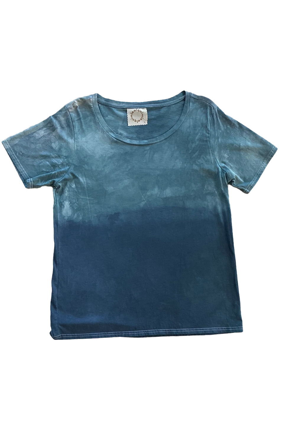 KB x Alquimie Studio Dyed T-Shirt - Ombre - Shades of Blue - Women's L