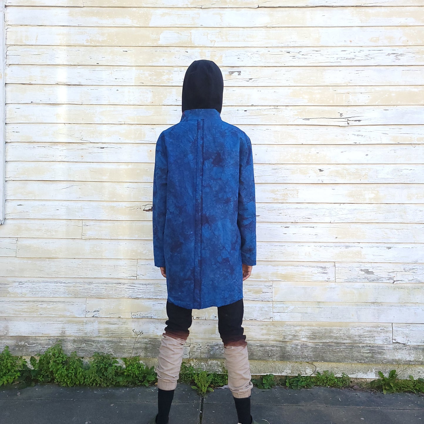 KB x Alquimie Studio Double Zipper Unisex Coat w/ Shatter Dye - Blue