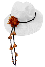 Load image into Gallery viewer, Scrap Rope Lariat w/ Kanzashi Bolo - Large
