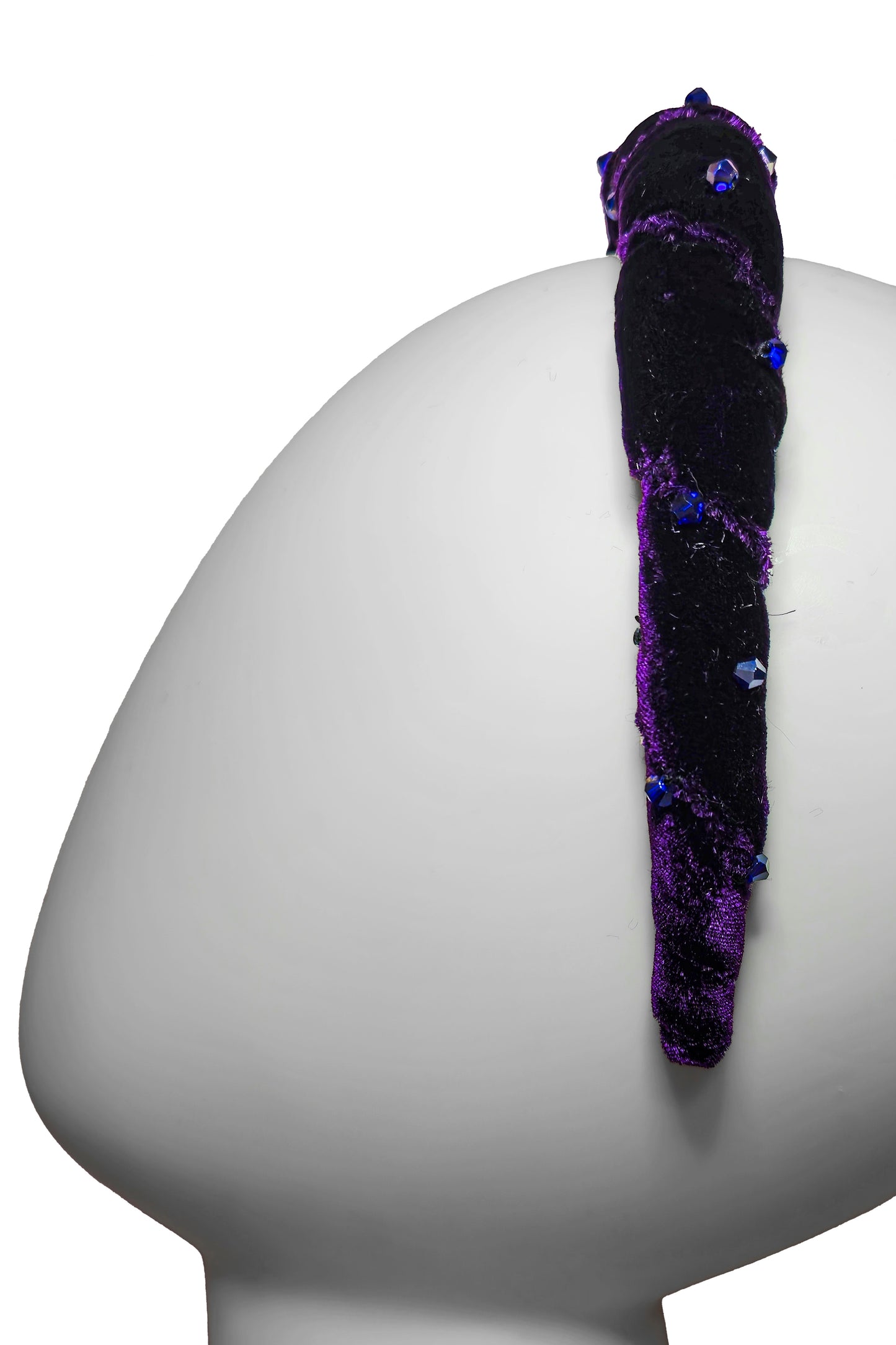 Wrapped Velvet Headband - Deep Purple & Indigo