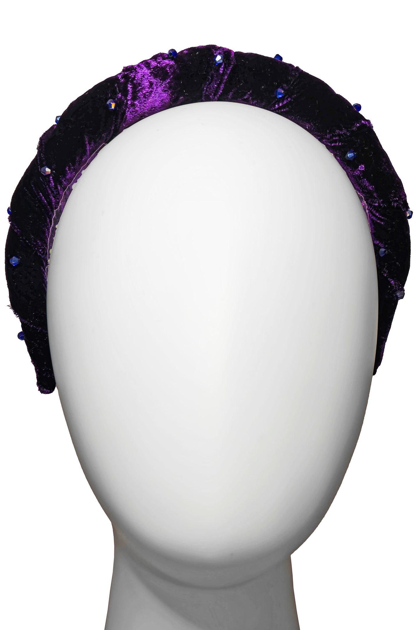 Wrapped Velvet Headband - Deep Purple & Indigo