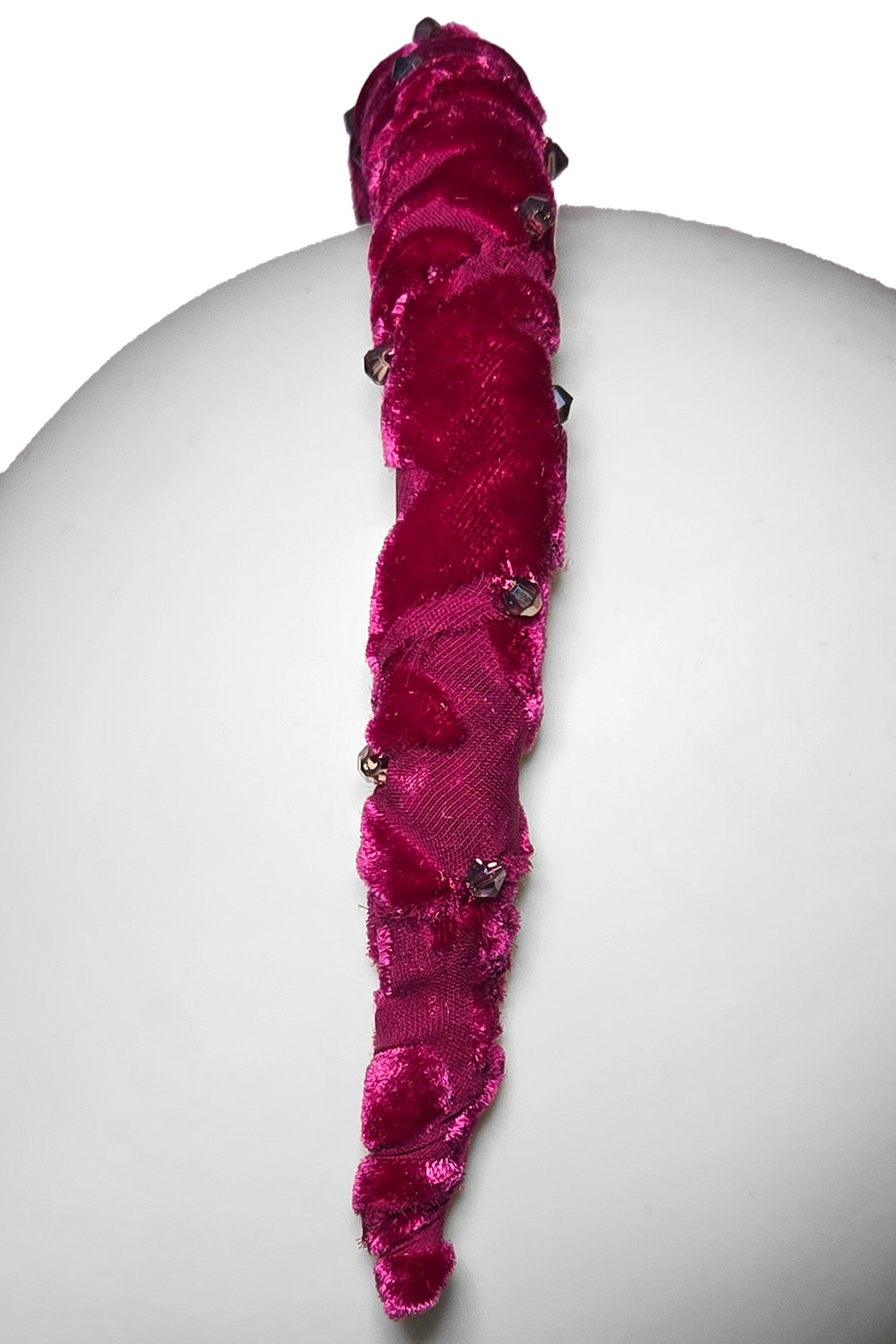 Wrapped Velvet Headband - Magenta