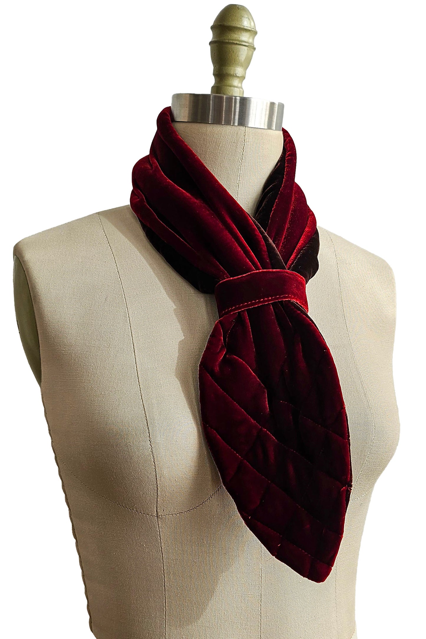 Velvet Pull-Thru Neck Scarf - Garnet