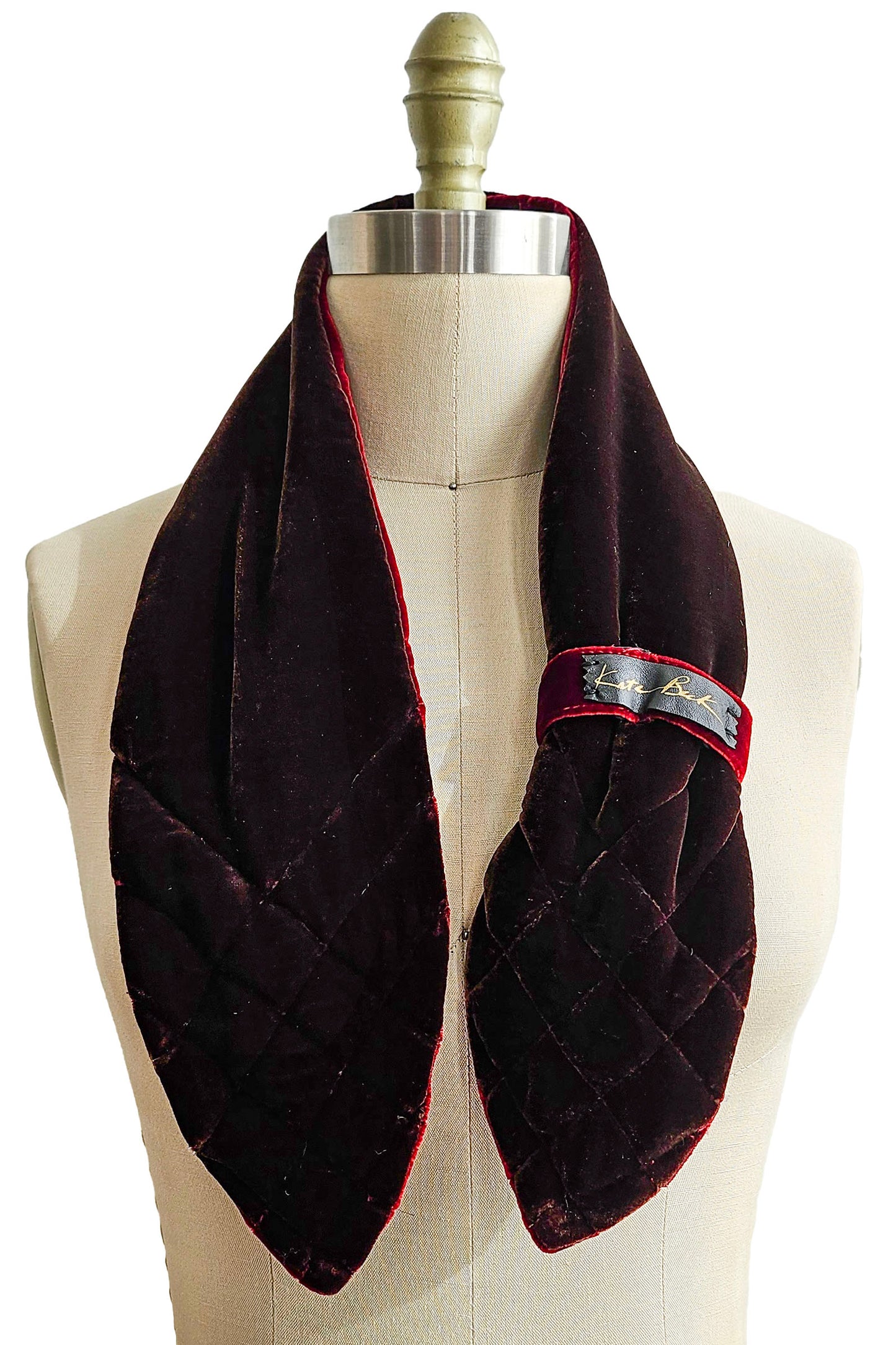 Velvet Pull-Thru Neck Scarf - Garnet