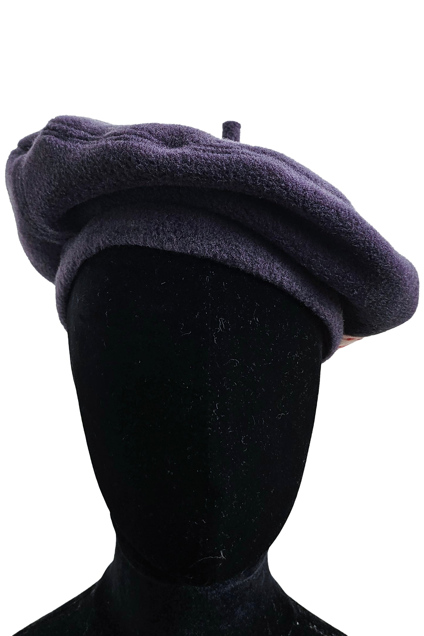 Silk Lined Beret Hat w/ Applique - Navy Blue & Double Dice - Medium