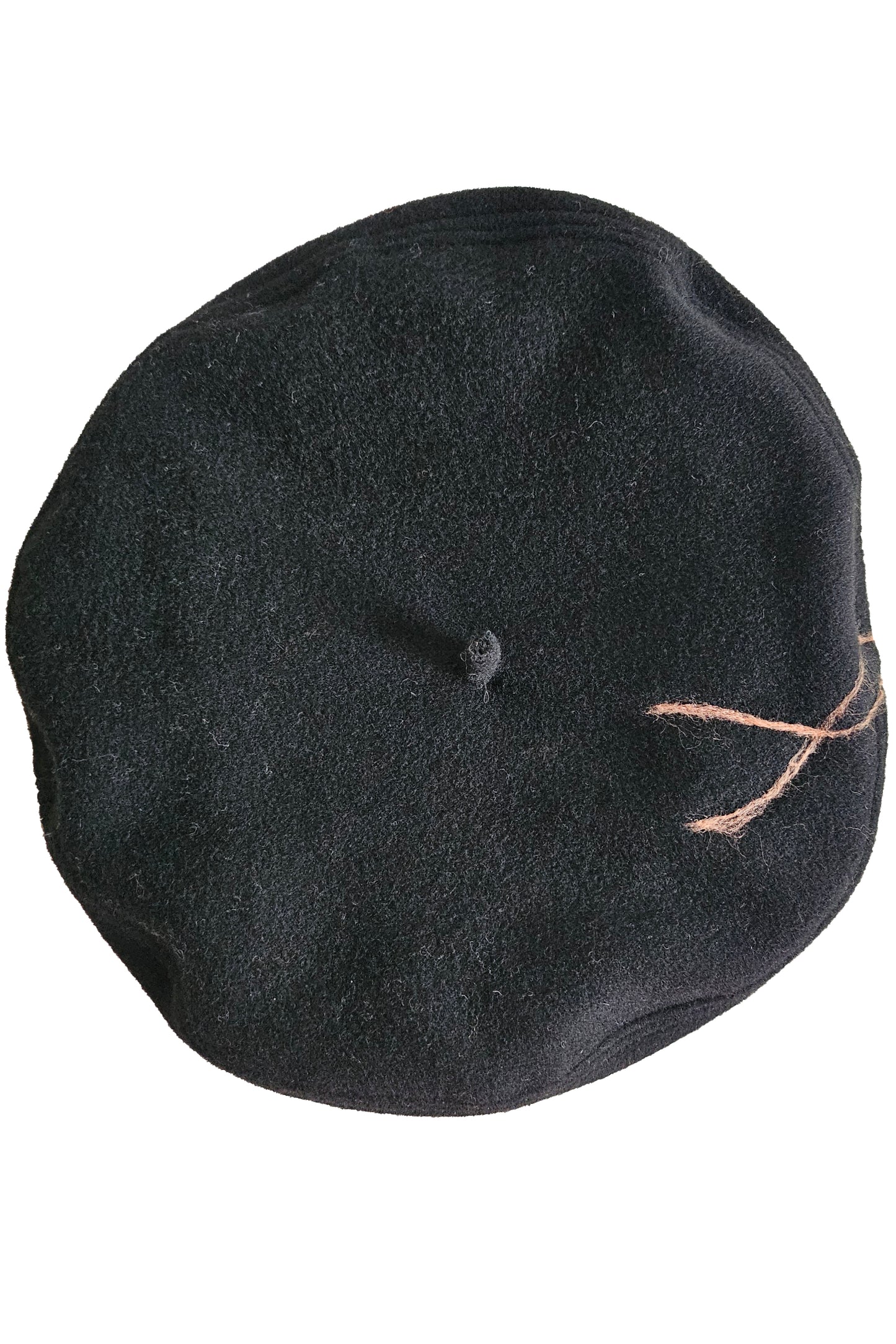 Silk Lined Beret Hat w/ Applique - Black & Orange Crawfish - Medium