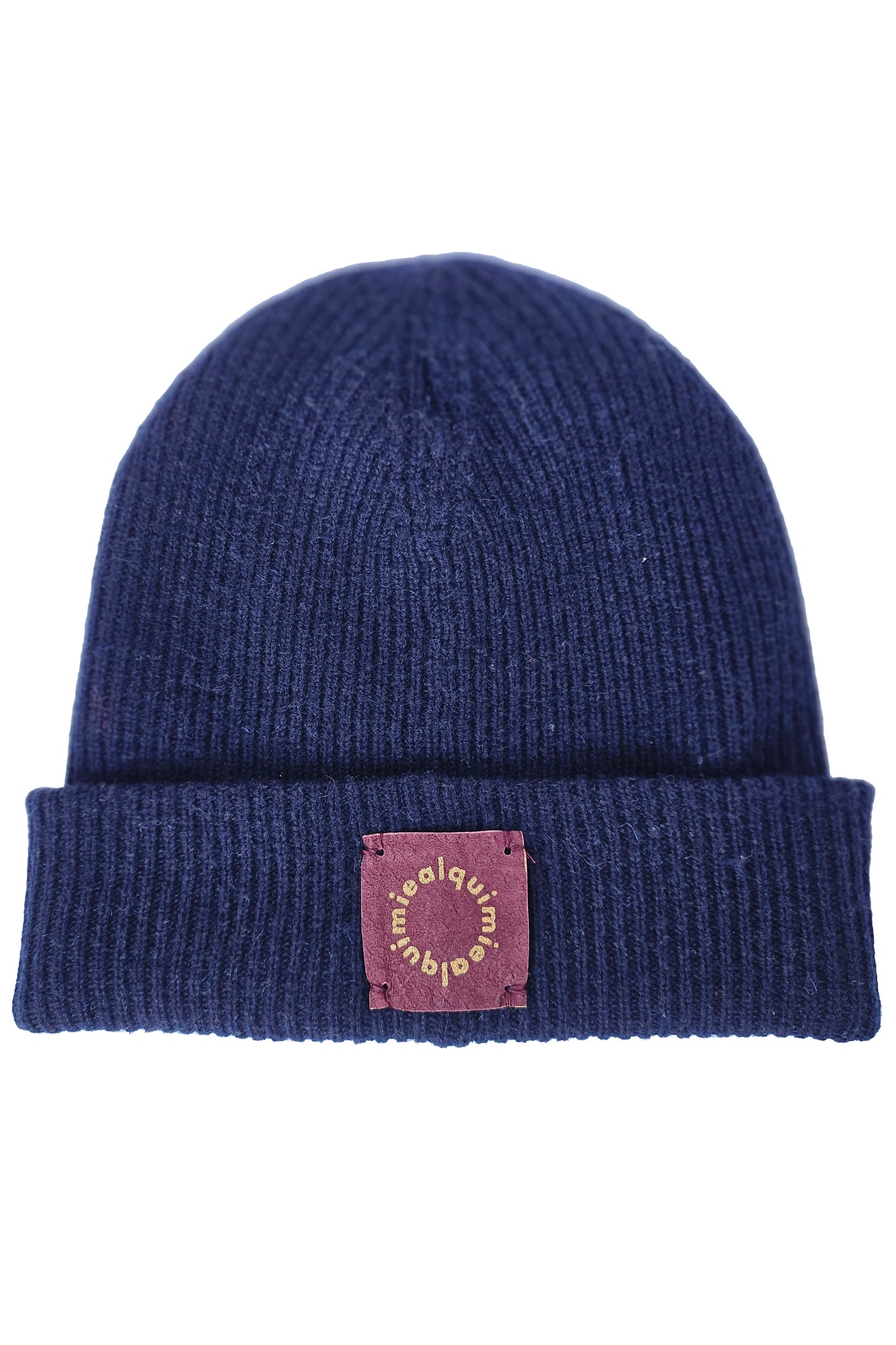 Cashmere Felted Beanie w/ Cherries - Navy