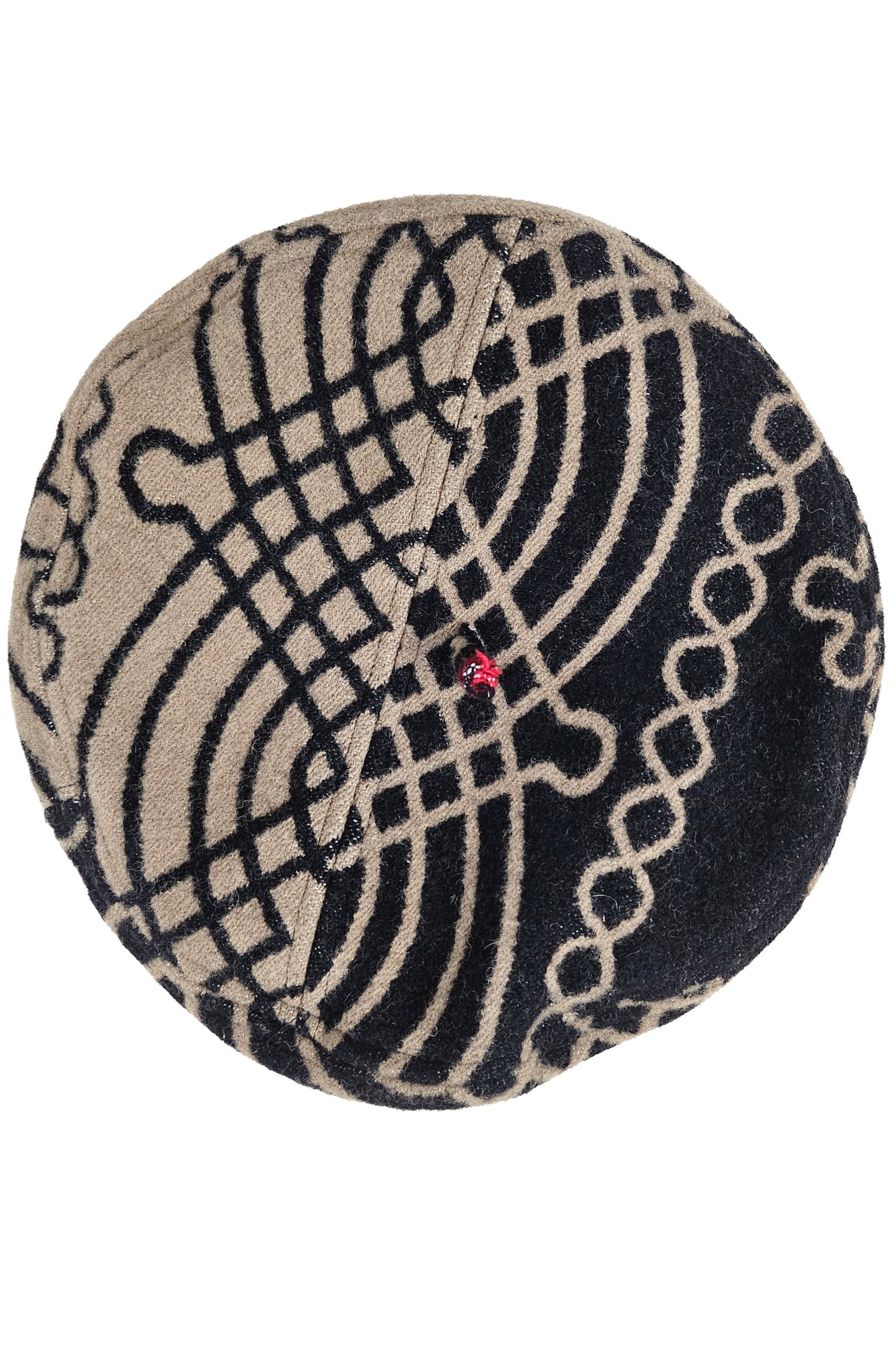 Blanket Wool Beret - Black & Tan