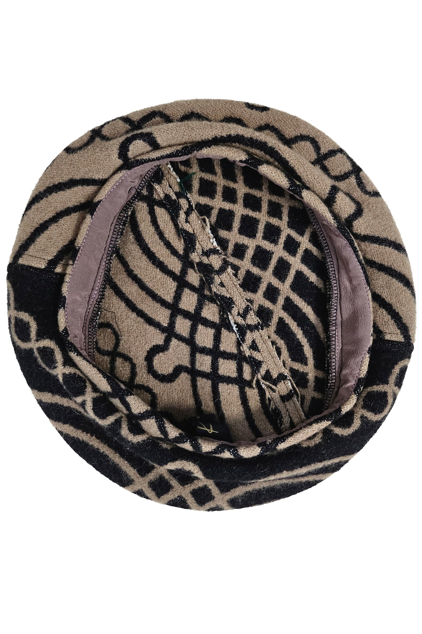 Blanket Wool Beret - Black & Tan