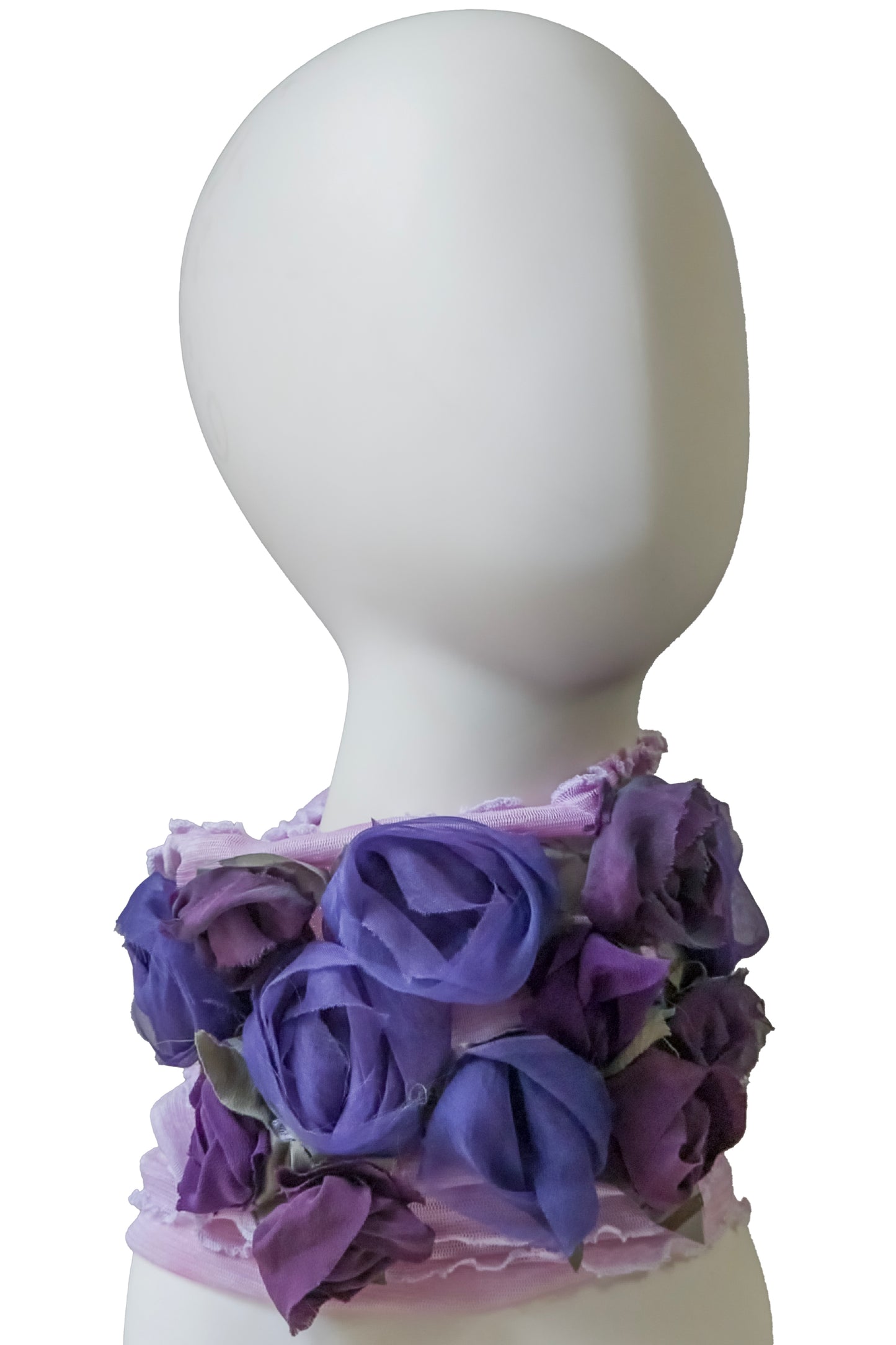 Flower Collar Headband | Reclaimed Silks | Lotus Pink, Purple & Eggplant