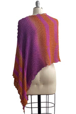 Load image into Gallery viewer, Silk Layover w/ Shibori Itajime Dye - Magenta, Purple, Pink, Orange

