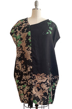 Load image into Gallery viewer, Petra Tunic w/ Wallpaper  &amp; Vine - Black &amp; Natural
