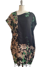 Load image into Gallery viewer, Petra Tunic w/ Wallpaper  &amp; Vine - Black &amp; Natural
