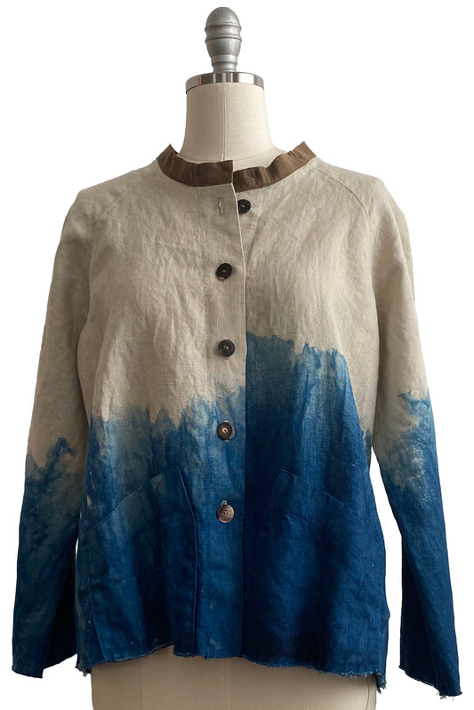 Ariel Jacket w/ Indigo Dye - Indigo & Natural - Small