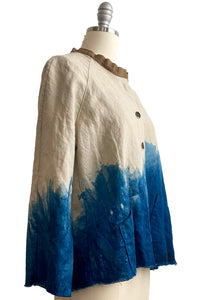 Ariel Jacket w/ Indigo Dye - Indigo & Natural - Small