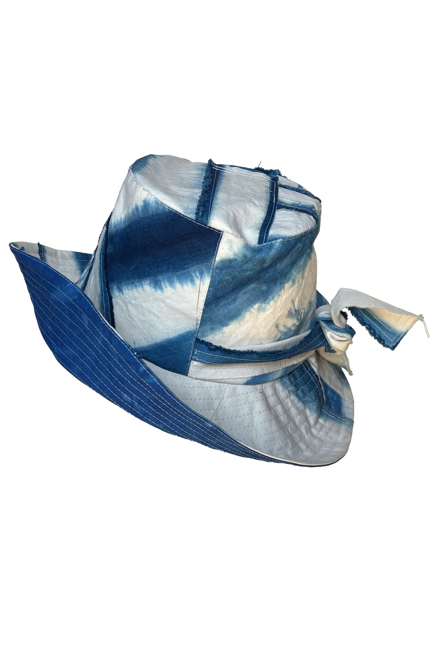 Brighton Hat | Cotton | Itajime Dye | Indigo & White | Medium