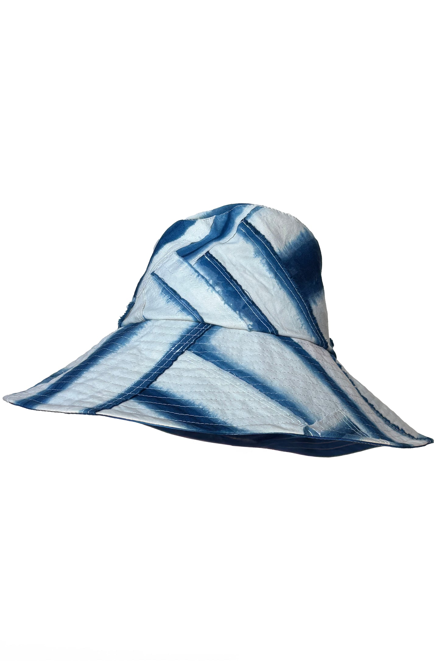 Brighton Hat | Cotton | Itajime Dye | Indigo & White | Medium