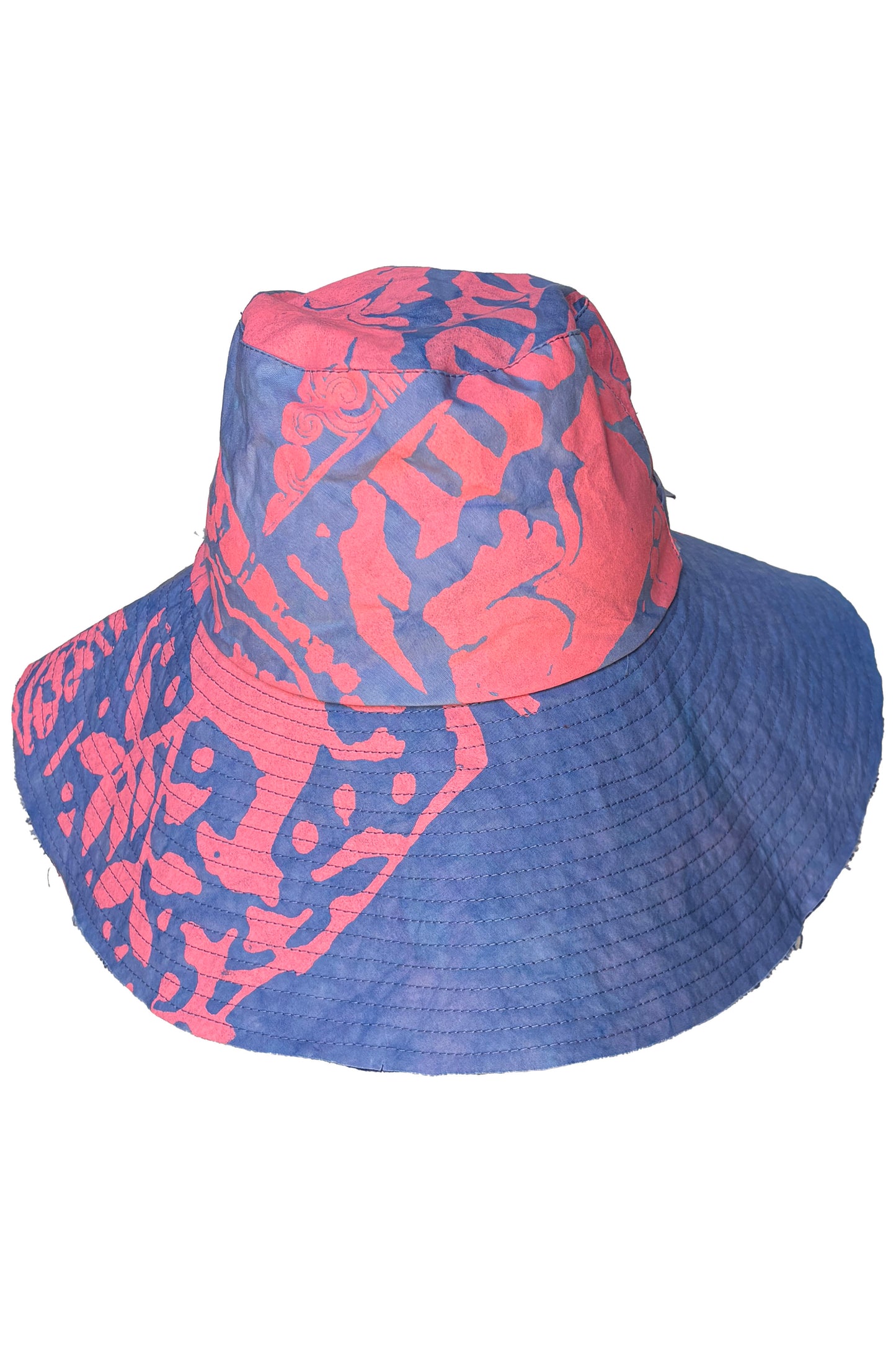 Brighton Hat | Cotton | Wallpaper Print | Light Purple & Hot Pink | Medium