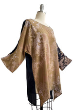 Load image into Gallery viewer, Greg&#39;s Tunic in Silk w/ Wallpaper Print - Black &amp; Natural - Medium

