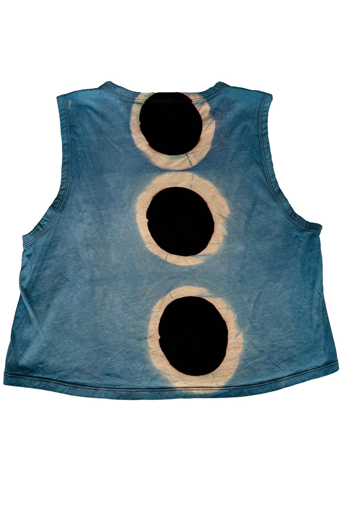 KB x Alquimie Studio Dyed Tank - Shibori Circle - Black, Blue & Natural - 2XL