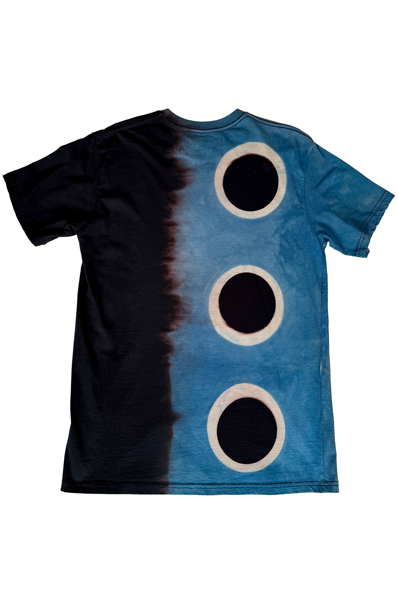 KB x Alquimie Studio Dyed T-Shirt - Shibori Circle - Black, Blue & Natural - Large