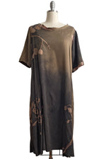 Load image into Gallery viewer, Jazzyfest Dress in Silk w/ Cotton Print - Brown Ombré - Small
