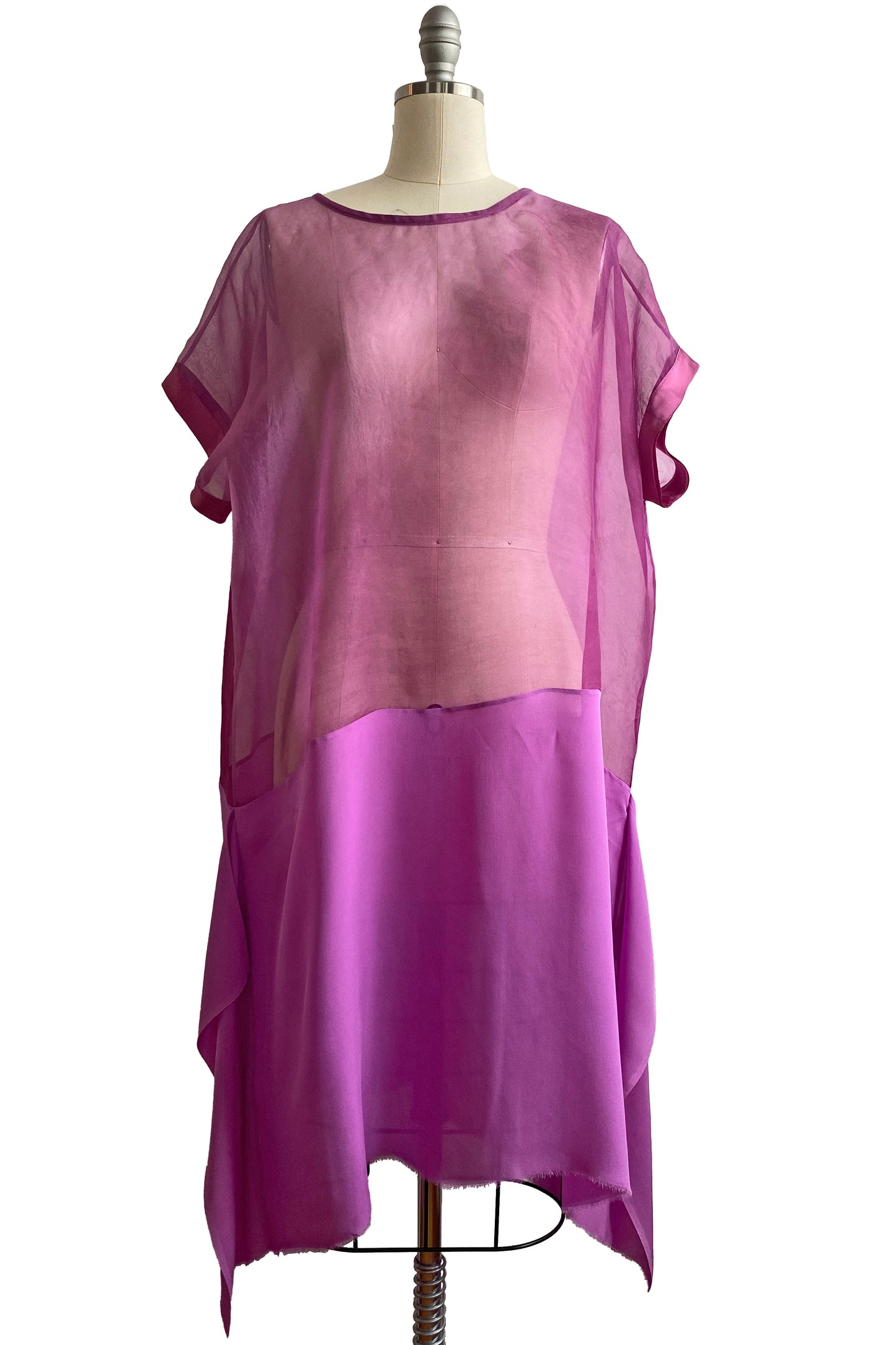 Essa Dress in Organza - Magenta - Small