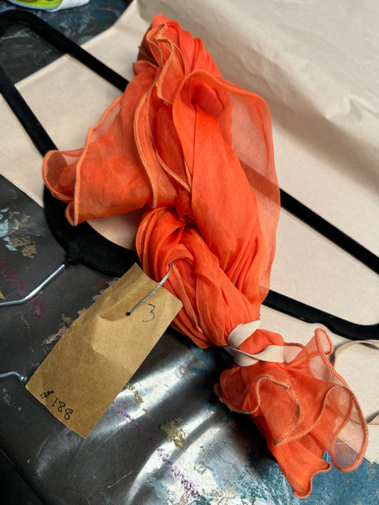 Athena Top in Silk Organza - Orange - Medium