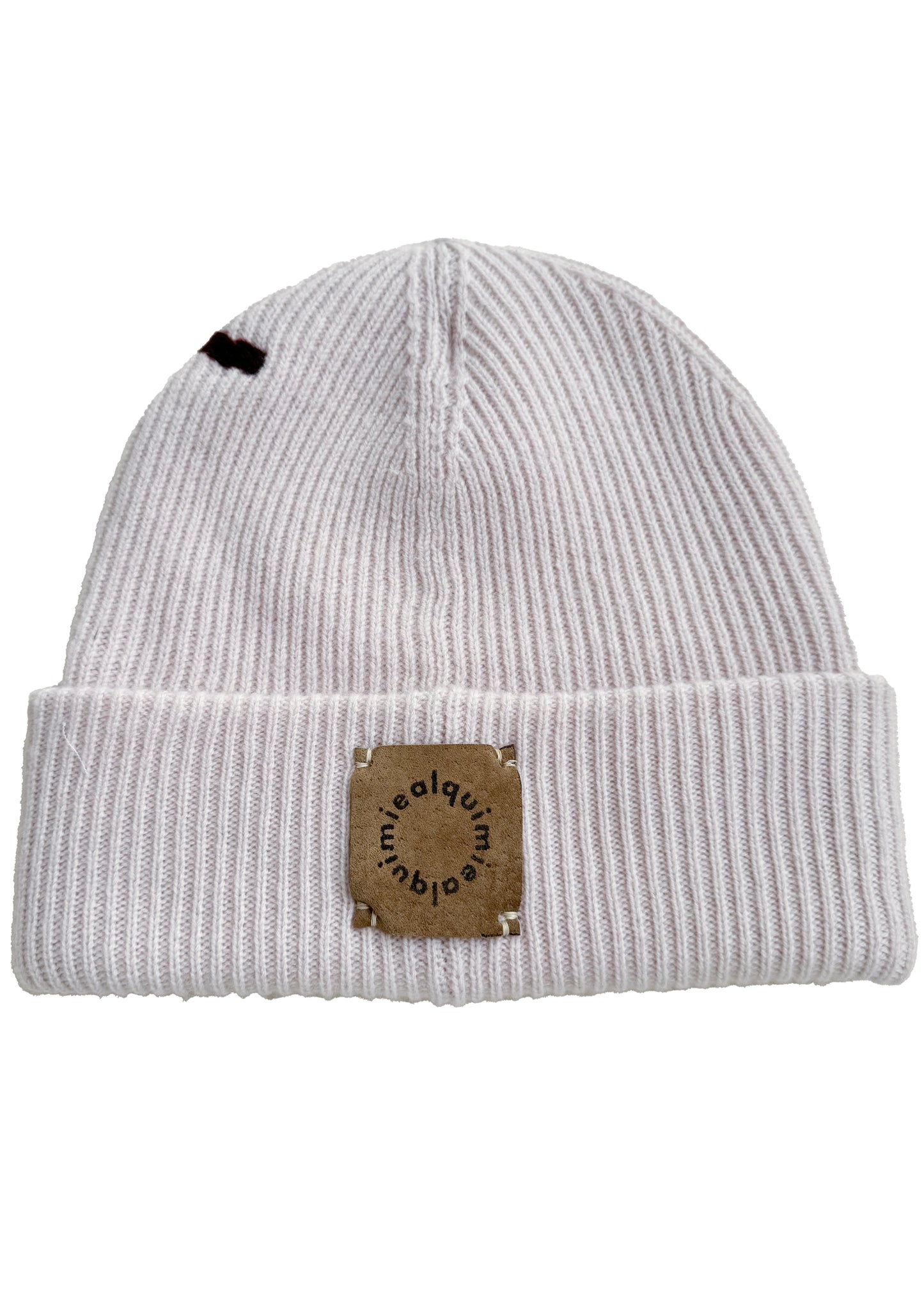 KB x Alquimie Studio Cashmere Felted Beanie w/ Satsuma - Cream & Orange