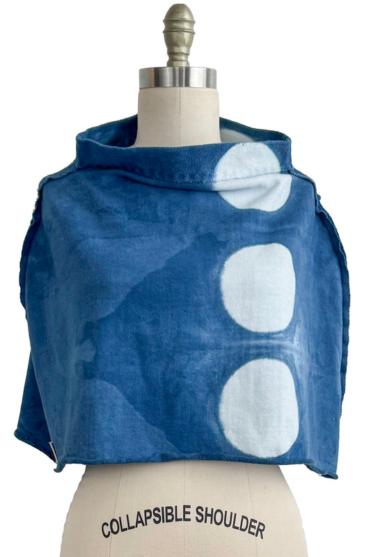 KB x Alquimie Studio Shrug - French Terry - Moon Print - Indigo & White