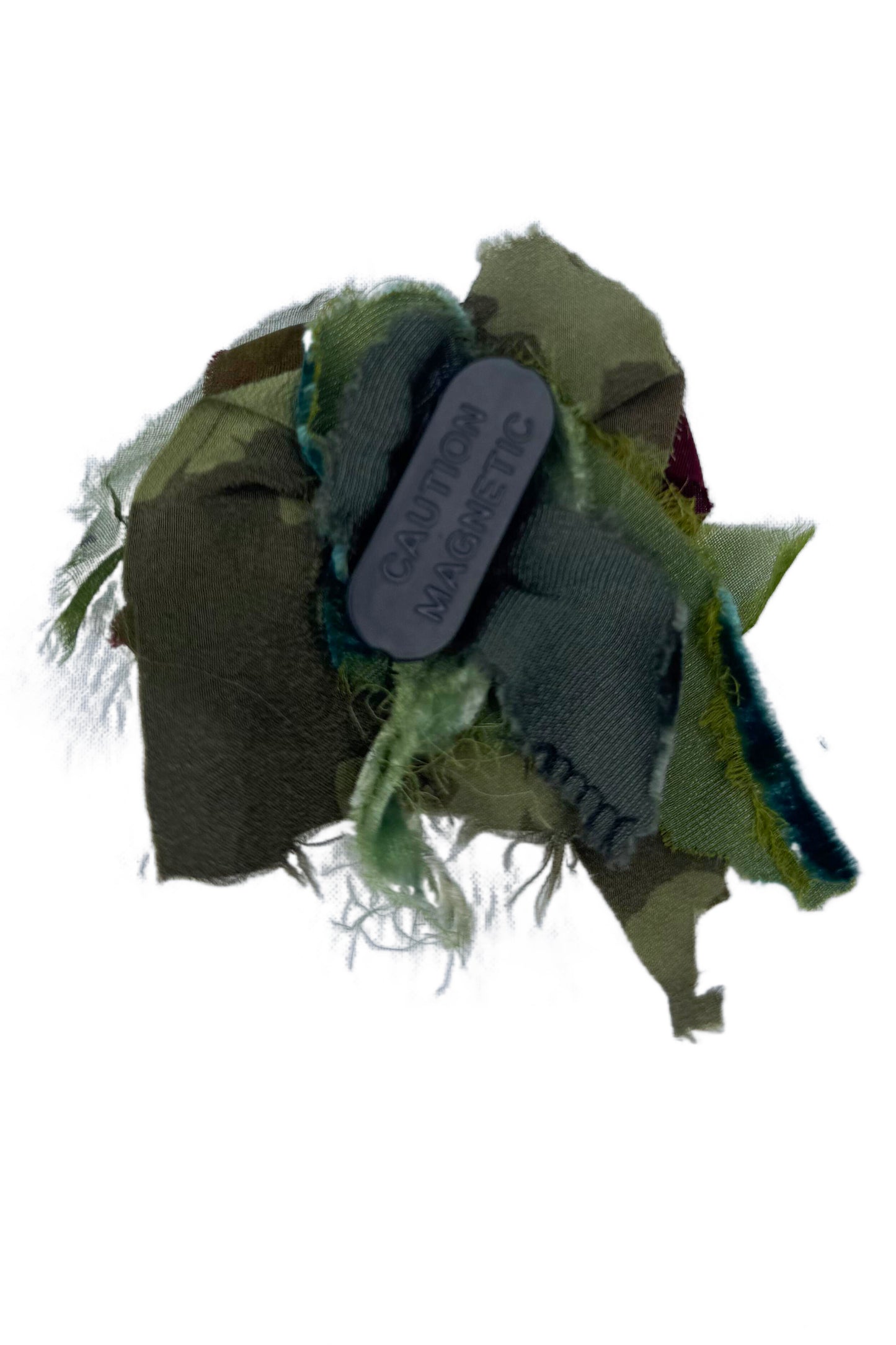 Silk Magnetic Floral Brooch - Dark Mulberry
