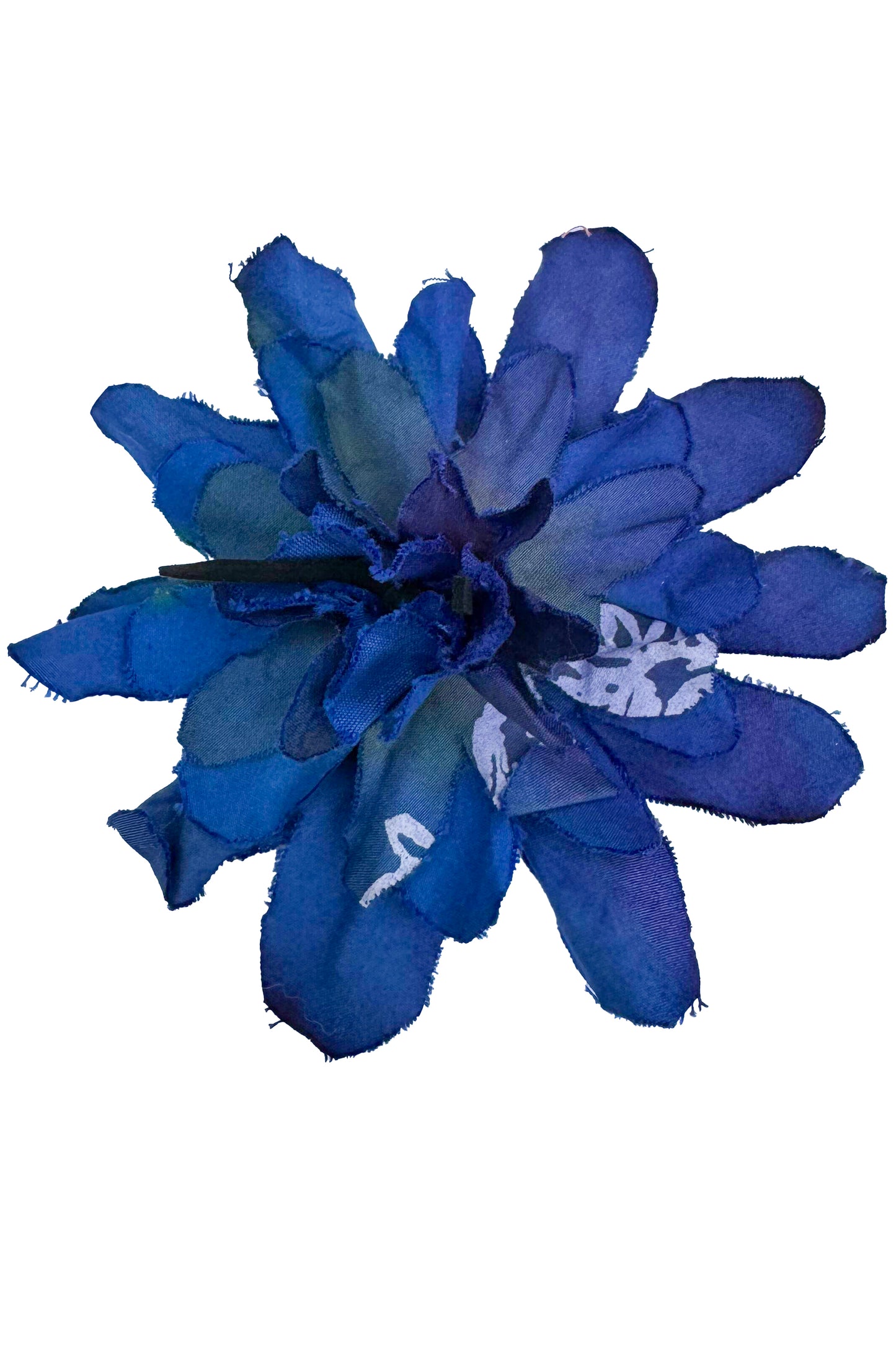 Magnetic Flower Brooch - Cotton - Royal Blue