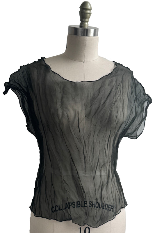 Jen Top | Silk Organza | Black | Large