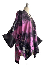 Load image into Gallery viewer, Lucianne Kimono Tie Dye w/ Hops Vine - Pink &amp; Black
