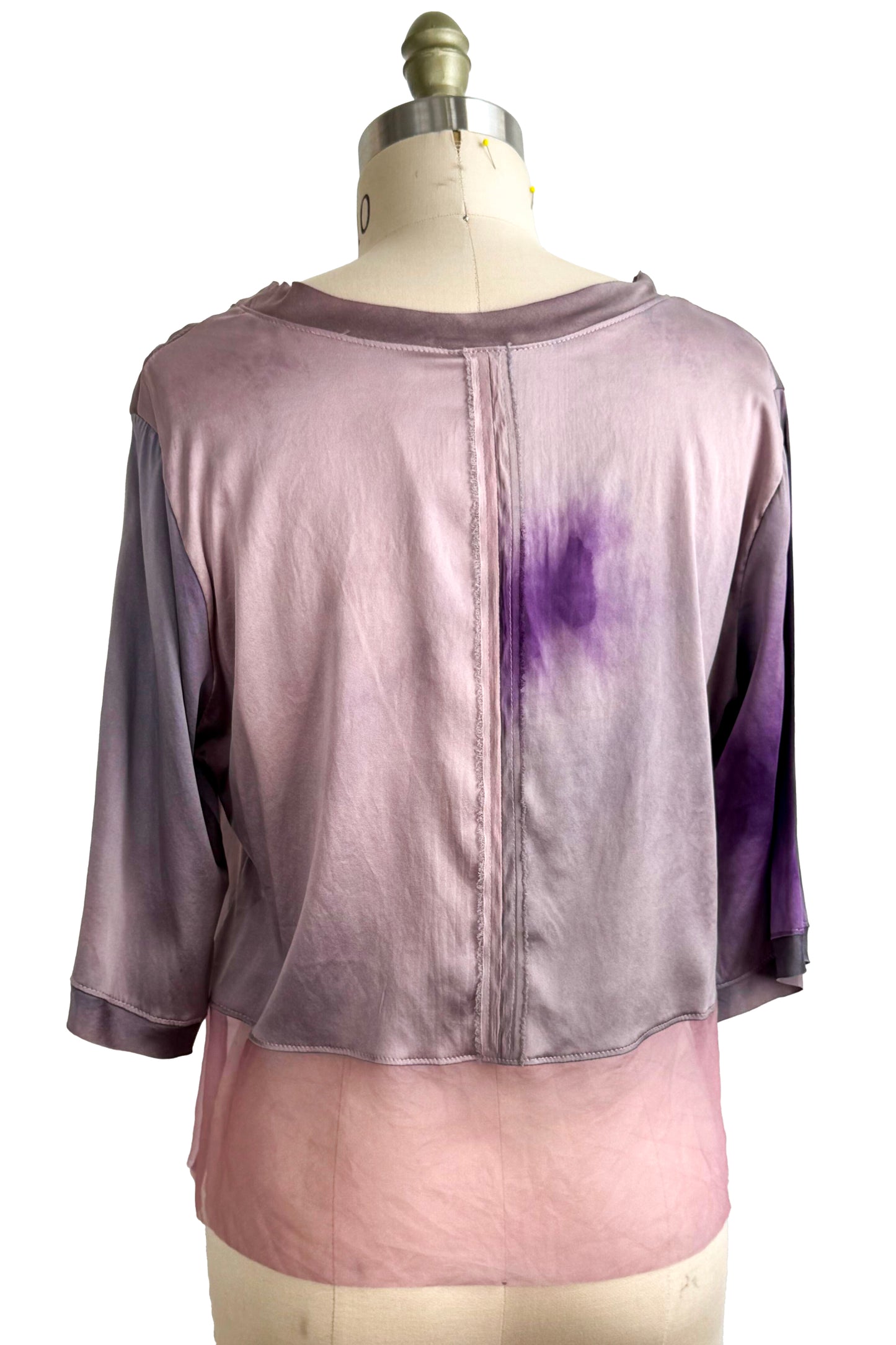 Marais Top in Stretch Silk - Lavender Dyed - Medium