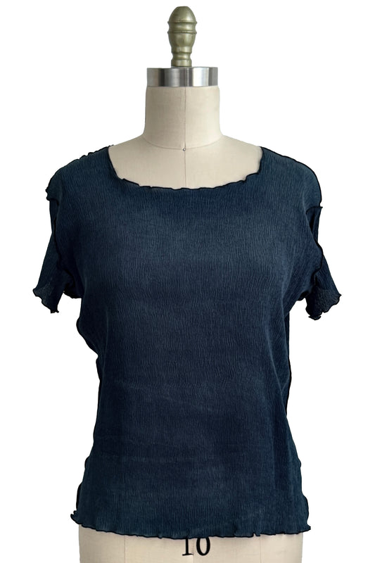 Sonya Top | Crinkle Silk | Black | Small