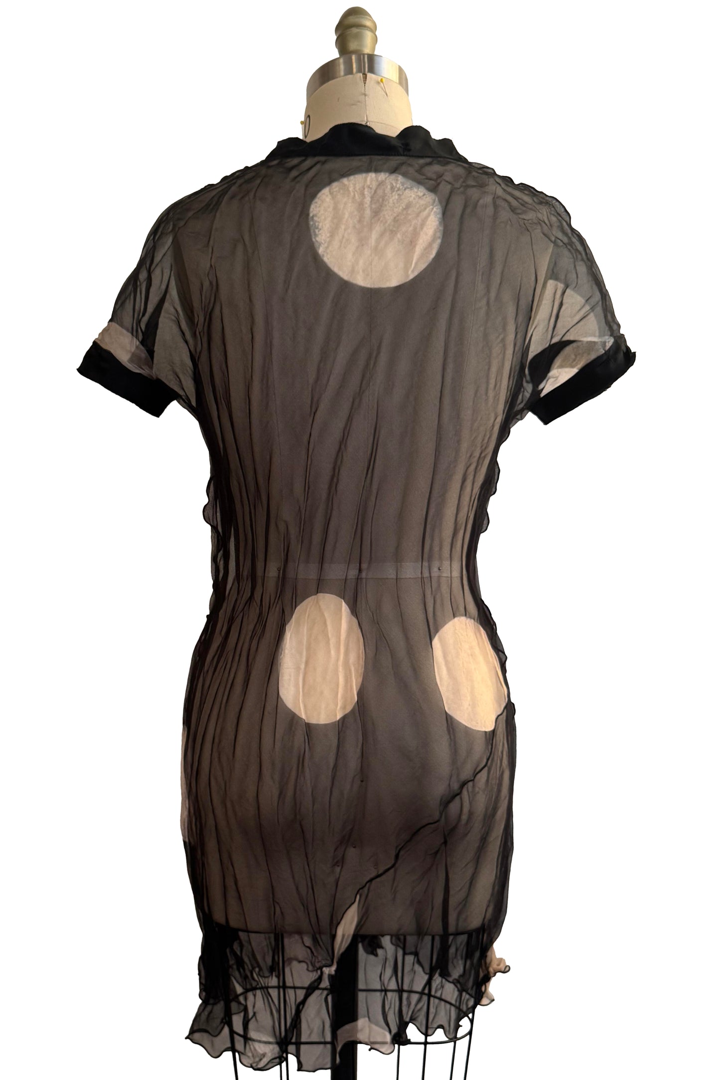 Athena Tunic Organza - Moon Print - Black & Natural
