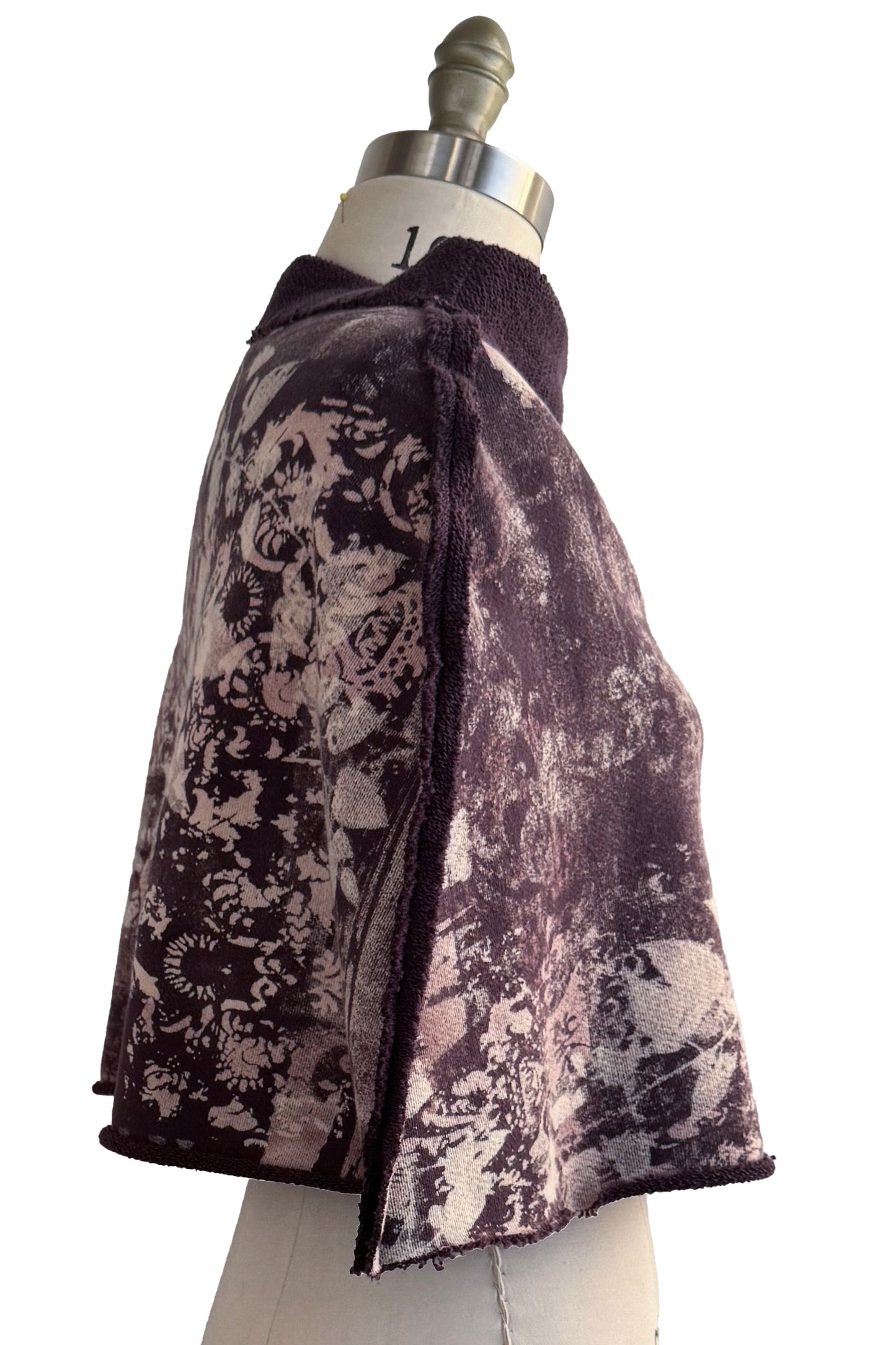 KB x Alquimie Studio Shrug - French Terry - Vine Wallpaper Print - Charcoal