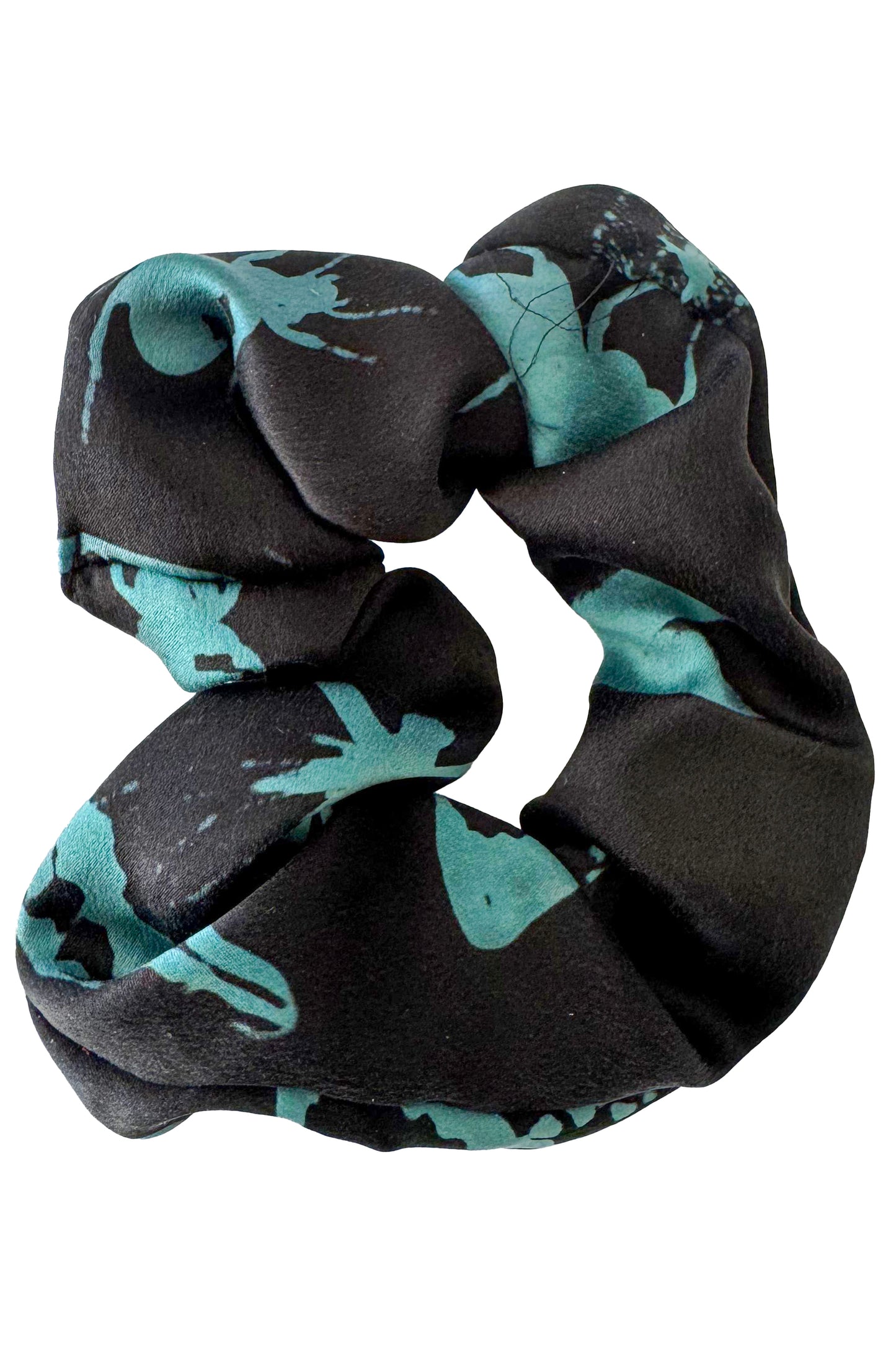 Silk Hair Cuff - Bug Print Black & Blue, Purple, Aqua