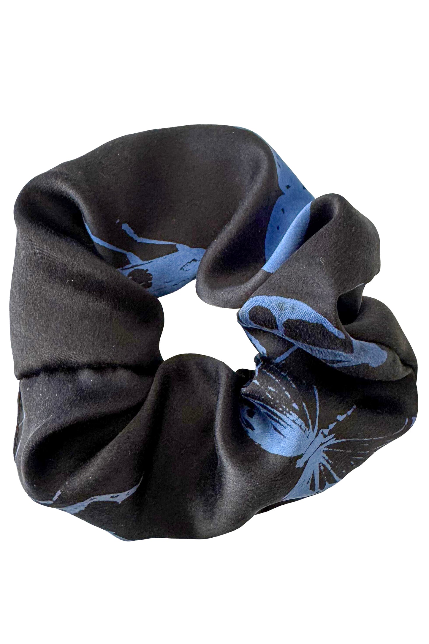 Silk Hair Cuff - Bug Print Black & Blue, Purple, Aqua