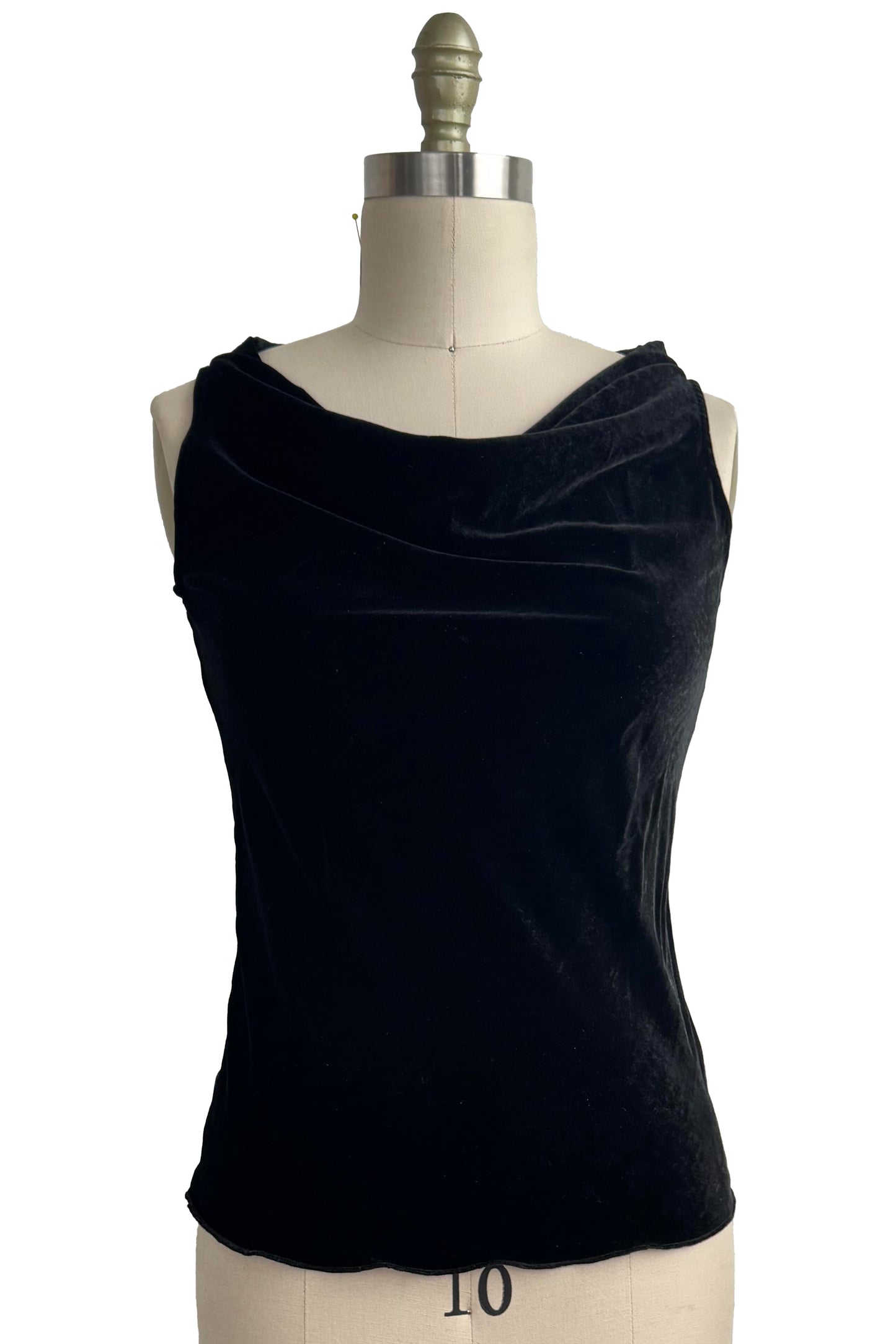 Tulip Top | Silk Velvet | Black | Small