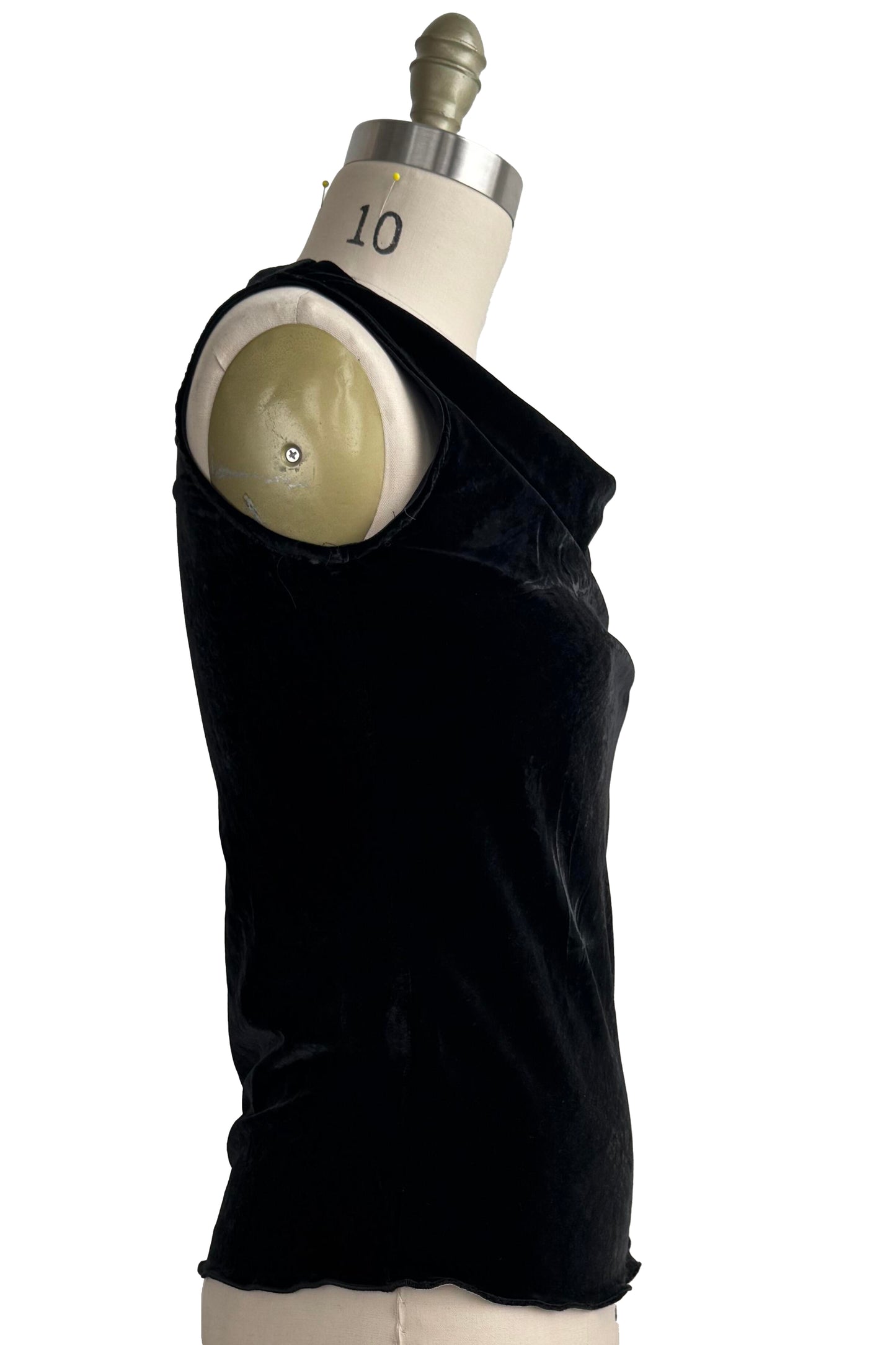 Tulip Top | Silk Velvet | Black | Small