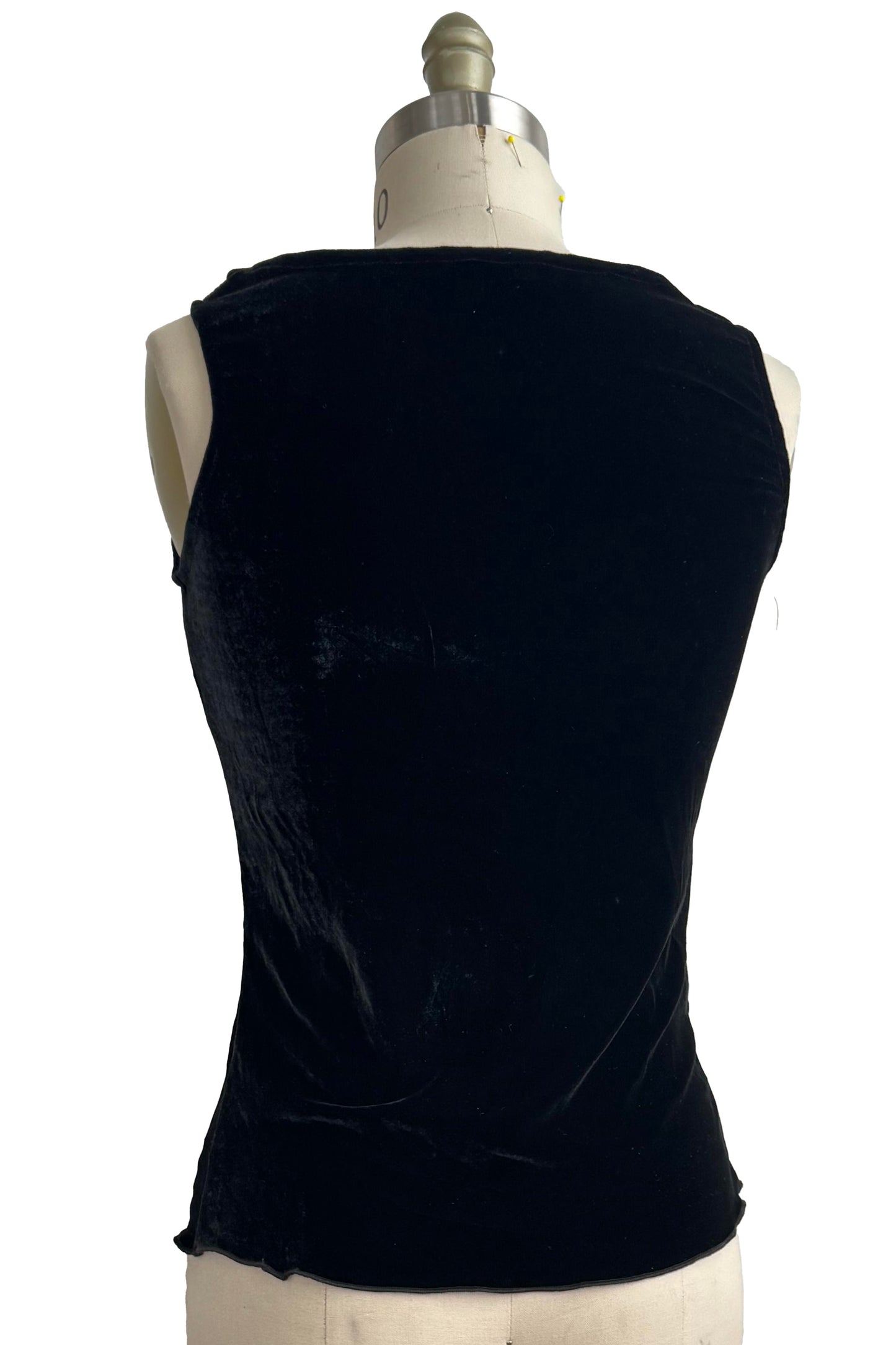 Tulip Top | Silk Velvet | Black | Small