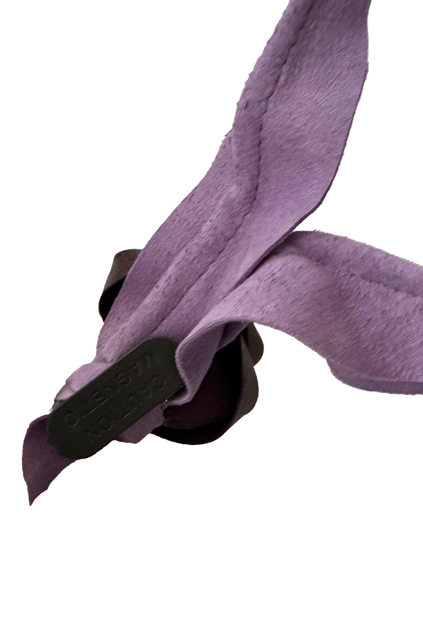 Leather Flower Magnetic Brooch - Purple Calla Lily